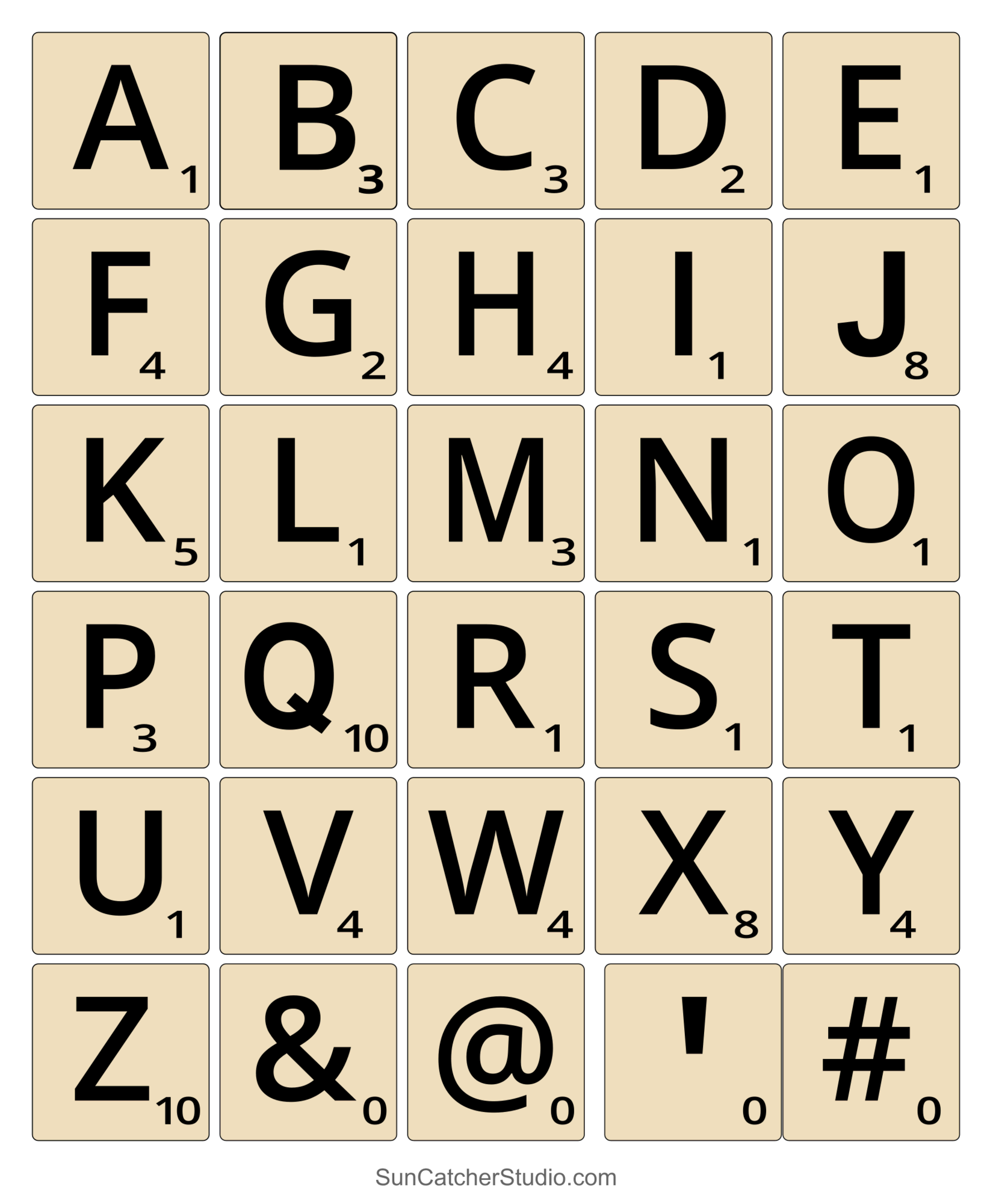 scrabble letters and tiles (free printable svg patterns) – free